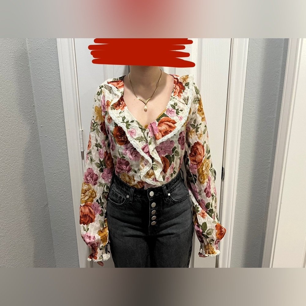 Show Me Your MuMu Fall Multicolor Floral Blouse - Picture 12 of 14